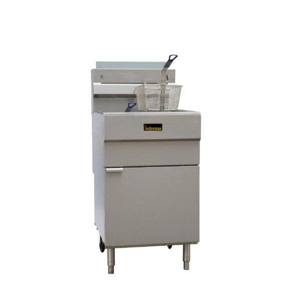 Infernus 5 Burner Single Tank Twin Basket Gas Fryer – 37 Litres