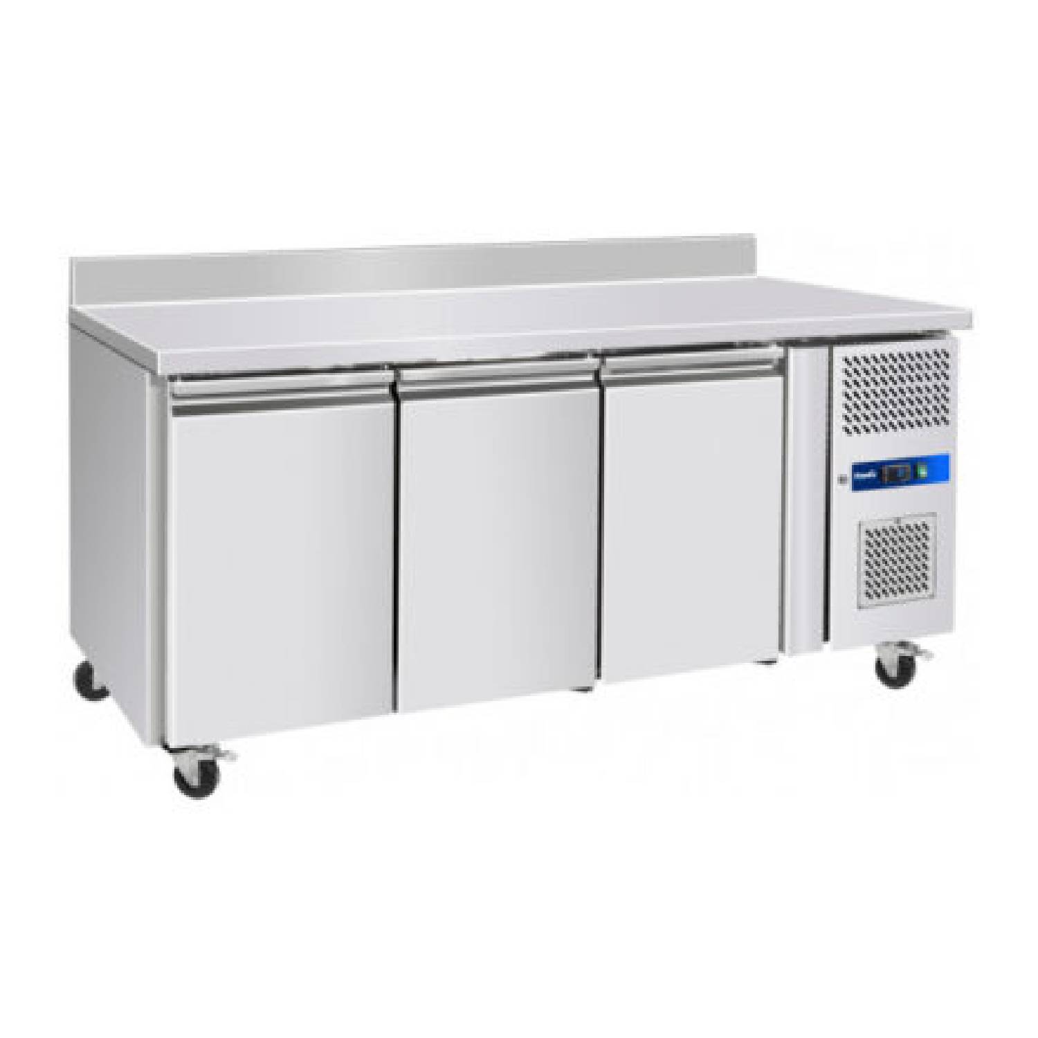 Prodis GRN-W3R Professional Three Door Stainless Steel Counter Fridge with Upstand