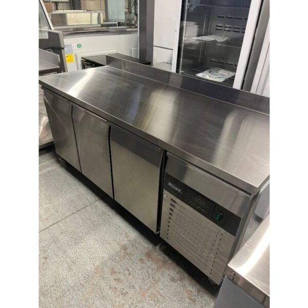 GRADED HBC Sample Triple Hinged Door Counter Refrigerator With Upstand GRADED HBC Sample Triple Hinged Door Counter Refrigerator With Upstand