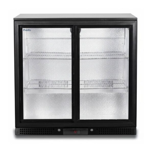 Prodis NT2BSLO-LE Low Energy, Low Profile Double Sliding Door Bottle Cooler Prodis NT2BSLO-LE Low Energy, Low Profile Double Sliding Door Bottle Cooler