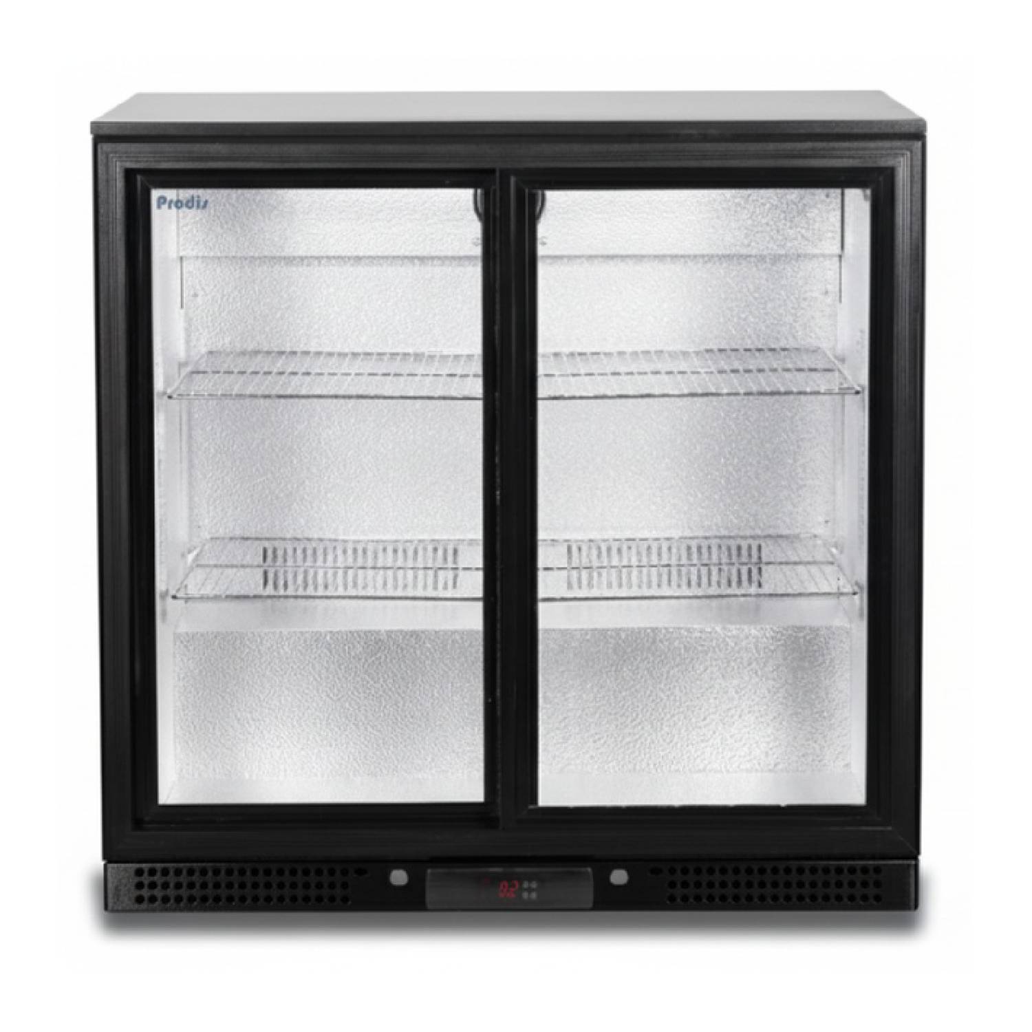 Prodis NT2BSLO-LE Low Energy, Low Profile Double Sliding Door Bottle Cooler Prodis NT2BSLO-LE Low Energy, Low Profile Double Sliding Door Bottle Cooler