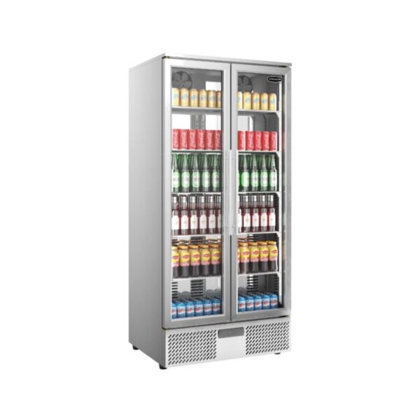 Sterling Pro SP220-STS Double-Door Stainless-Steel Upright Bottle Cooler 458L