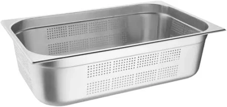 1/3 GN 150mm Deep Stainless Steel Perforated Gastronorm Pan / Container