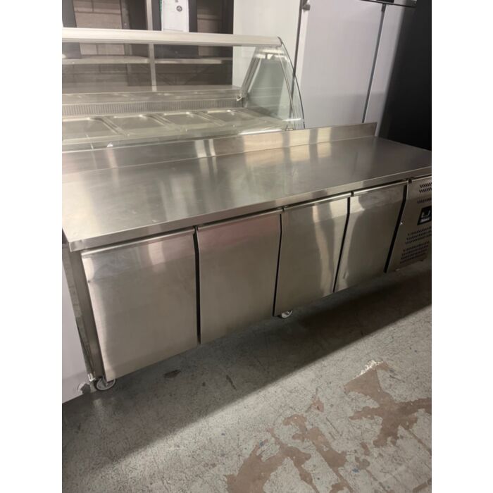 GRADED Blizzard HBC4 Four Hinged Door Refrigerated Counter With Upstand GRADED Blizzard HBC4 Four Hinged Door Refrigerated Counter With Upstand