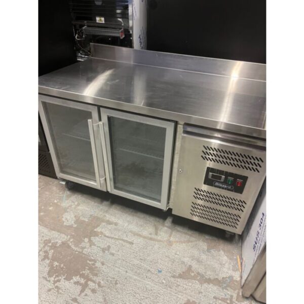 GRADED Blizzard HBC2CR Double Hinged Glass Door Counter Refrigerator With Upstand GRADED Blizzard HBC2CR Double Hinged Glass Door Counter Refrigerator With Upstand
