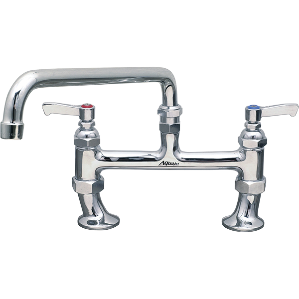 AquaJet AJ-B-312L Twin Mixer Tap with Lever control and 300mm Swivel Spout
