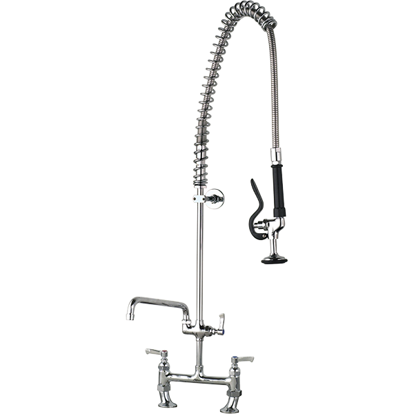Aquajet Deck Mounted Pre-Rinse Spray Tap with 150mm Bowl Filler AJPR30-ST-BF1-S