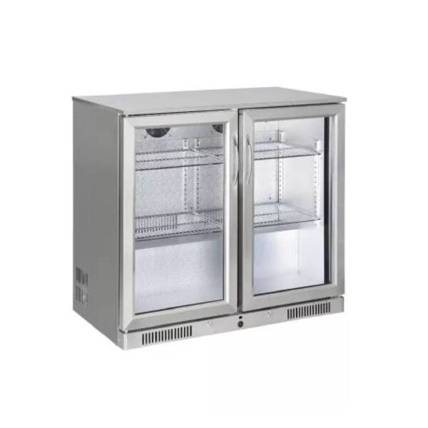 GRADED Sterling Pro SP2HC-STS Hinged Double Door Bottle Cooler