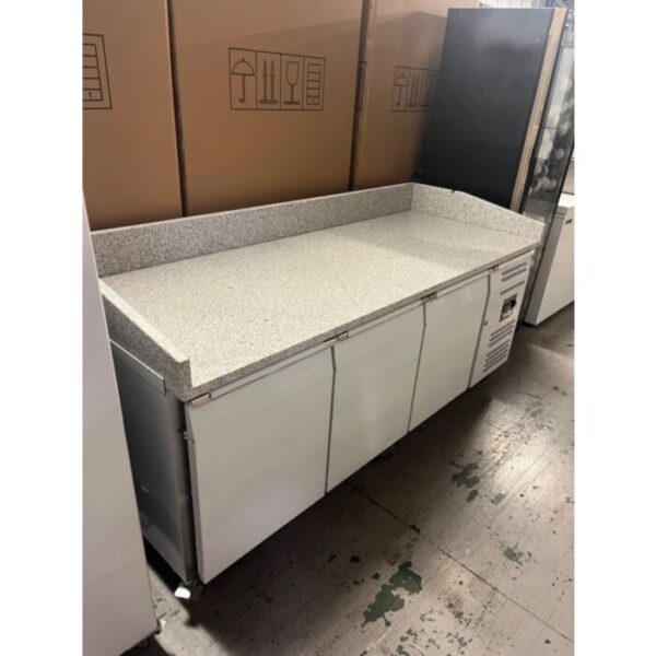 GRADED BPB2000 Blizzard Triple Hinged Door Pizza Prep Counter w/ Granite Top GRADED BPB2000 Blizzard Triple Hinged Door Pizza Prep Counter w/ Granite Top