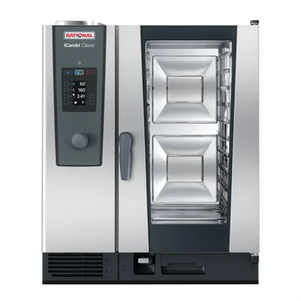 Reconditioned Rational iCombi Classic 10-1/1 Gas Combination Oven 10 Grid, 1/1 GN on Mobile Stand II