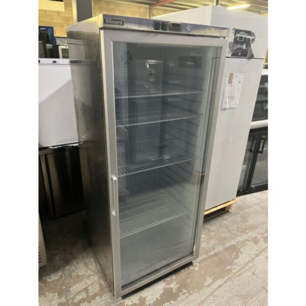 GRADED Blizzard HSG60 Upright Single Hinged Glass Door Fridge 533L