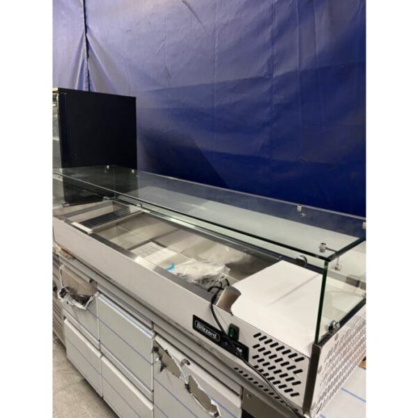 GRADED Blizzard TOP1500CR 1.5m Glass Canopy Prep Top – 1/3 Gastronorm GRADED Blizzard TOP1500CR 1.5m Glass Canopy Prep Top – 1/3 Gastronorm
