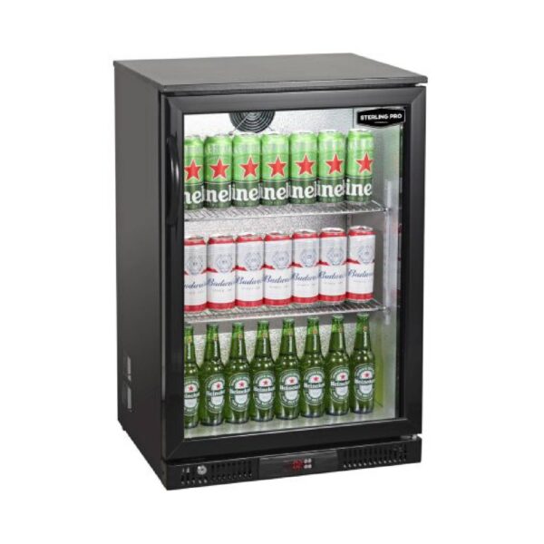 Sterling Pro Green SP1LO-OUT-BK Outdoor Black Bottle Cooler – 106 x 330ml Bottles