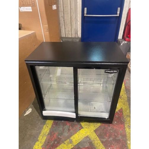 Sterling Pro GRADED Green SP2HC-BS Sliding Double Door Bottle Cooler, 180 x 330ml Bottles