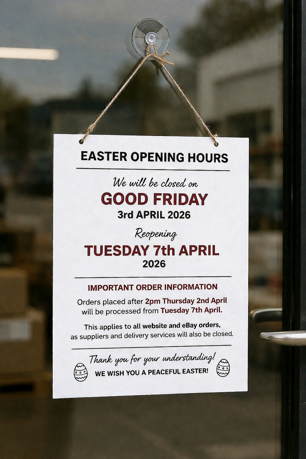 Easter 2026 Opening Hours