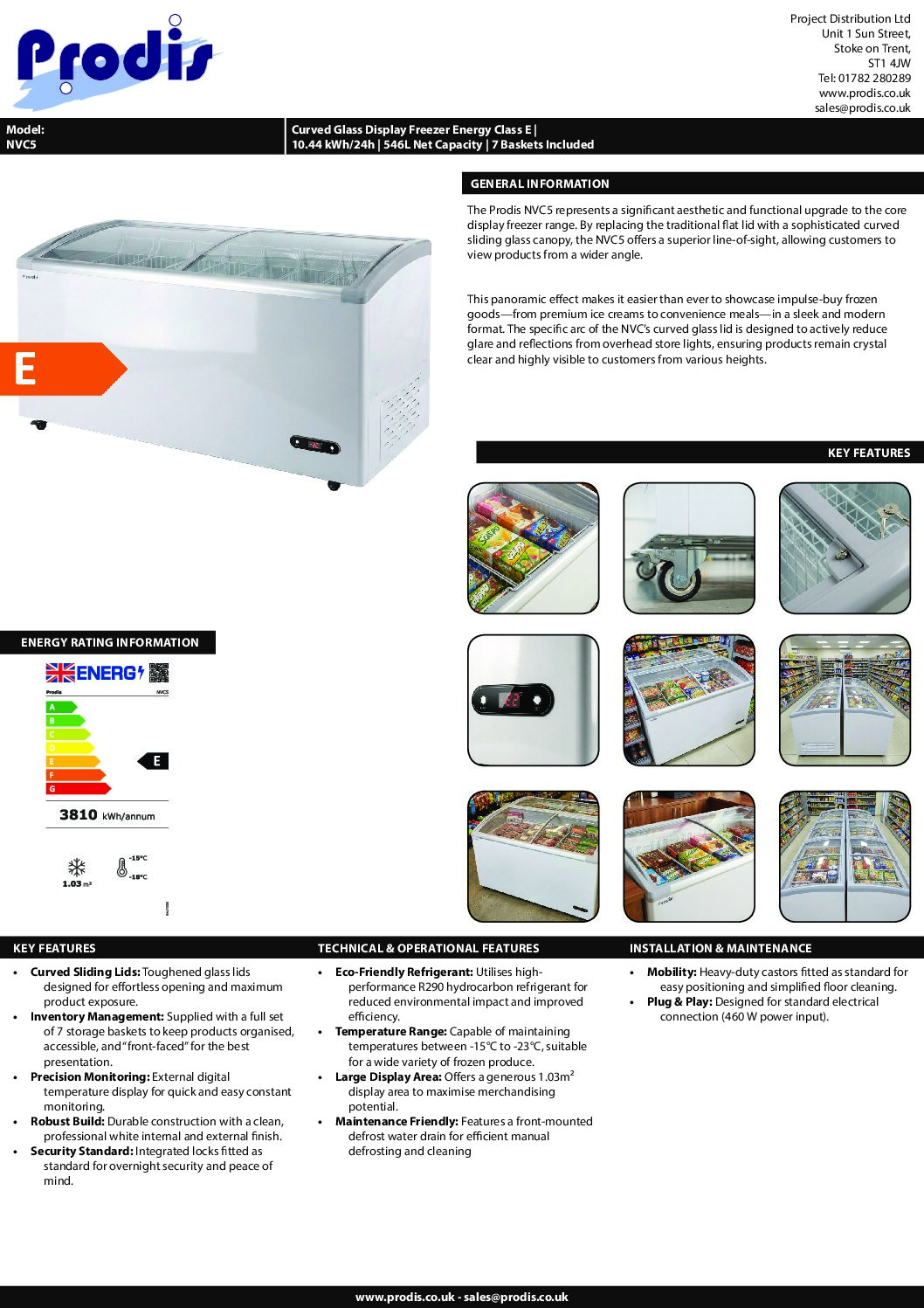 Prodis NVC5 Curved Glass Display Freezer – 546L Prodis NVC5 Curved Glass Display Freezer – 546L - Image 8