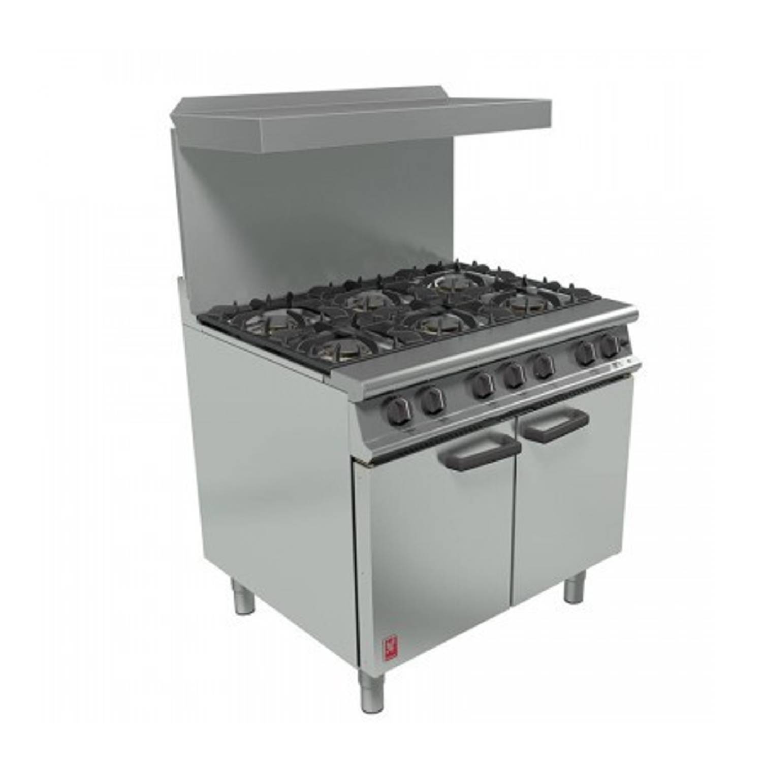 Falcon G3101 Dominator Plus Six Burner Gas Oven Range on Legs with Splashback