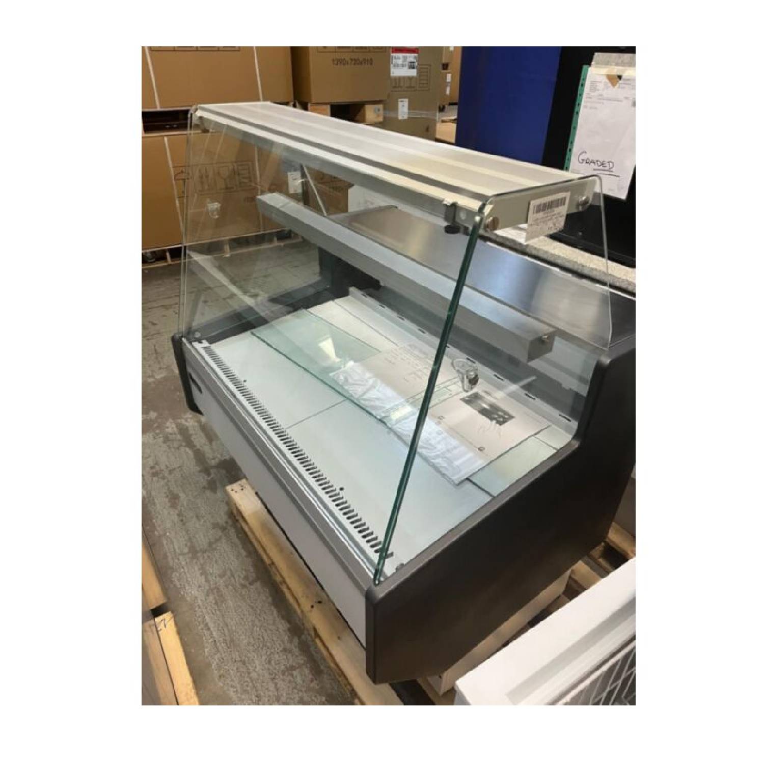 BLIZZARD ZETA100 1m Flat Glass Serve Over Counter – Graded Commercial Display Counter
