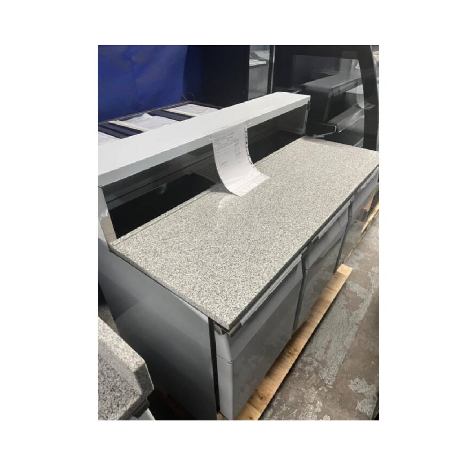 Blizzard BCC3PREPGRANITE Compact Triple Door Refrigerated Prep Counter – Graded Commercial Prep Fridge