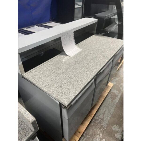 Blizzard BCC3PREPGRANITE Compact Triple Door Refrigerated Prep Counter – Graded Commercial Prep Fridge