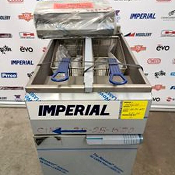 Imperial IFS-2525 Natural Gas Fryer – Graded Twin Tank Commercial Fryer