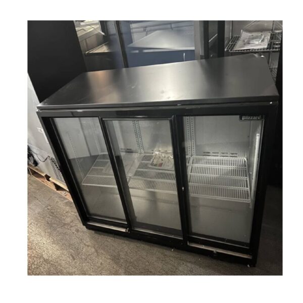 Blizzard BAR3SL Triple Sliding Door Bottle Cooler – Graded Commercial Bottle Cooler