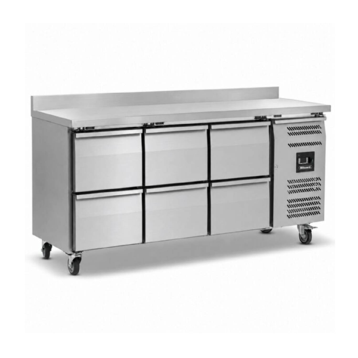 Blizzard HBC3-222 Six Drawer Counter Refrigerator with Upstand 417L