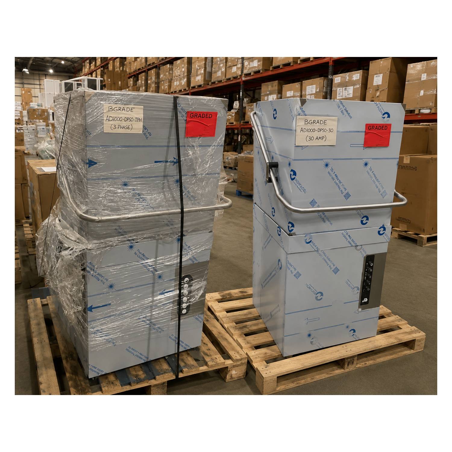 Two Graded Adler Passthrough Dishwashers