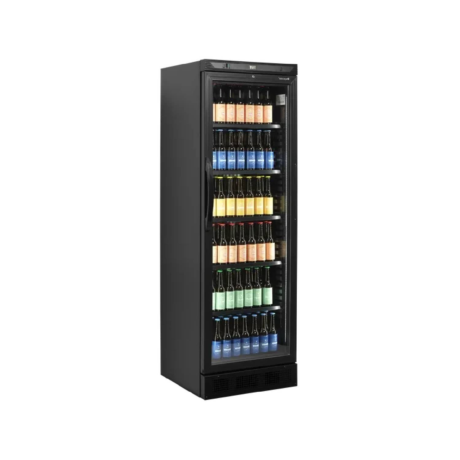 Graded Tefcold CEV425 BLACK Glass Door Display Fridge 358L Graded Tefcold CEV425 BLACK Glass Door Display Fridge 358L