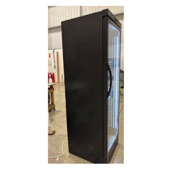 Graded Tefcold CEV425 BLACK Glass Door Display Fridge 358L