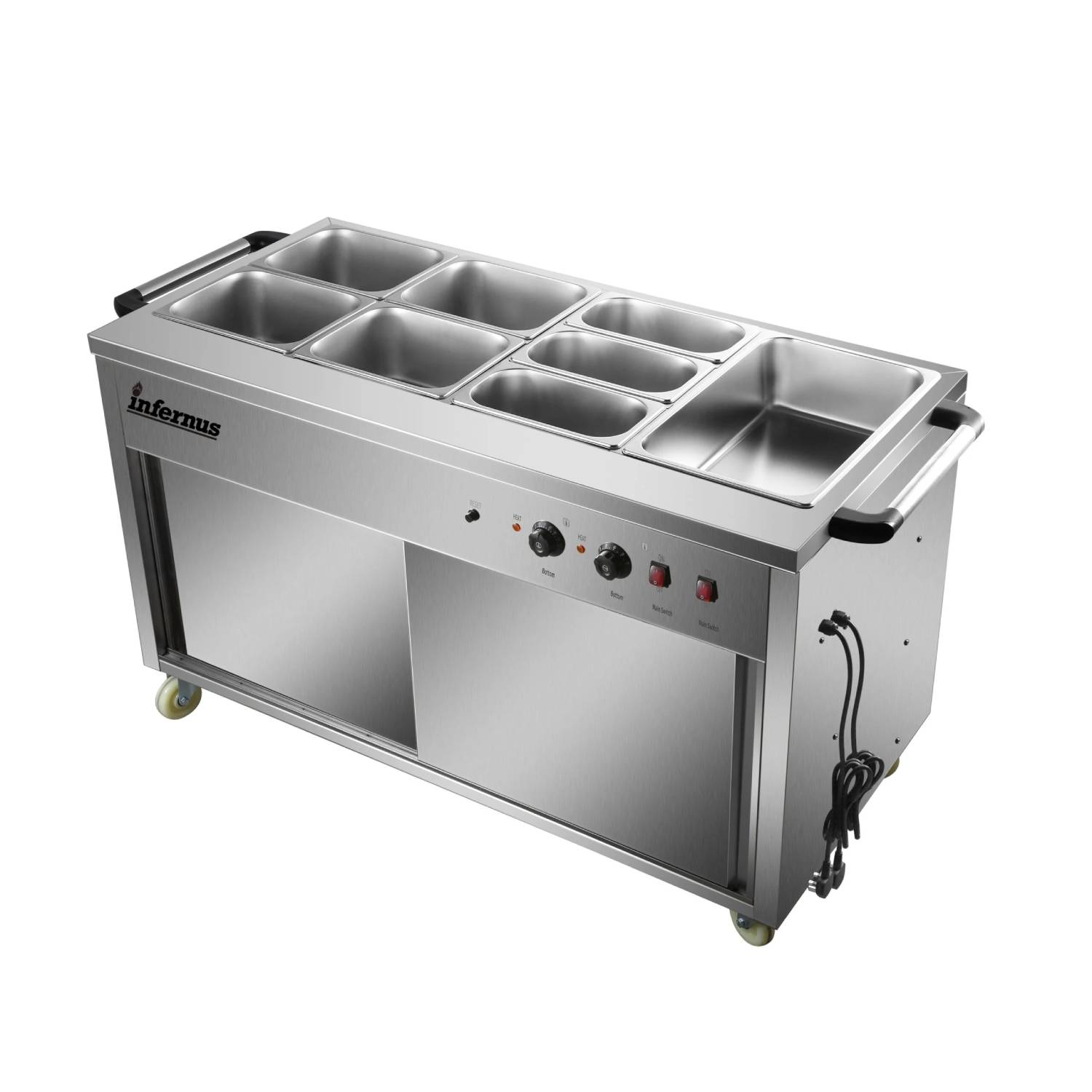 Infernus INF-HC155 Heated Display Hot Cupboard 155cm Infernus INF-HC155 Heated Display Hot Cupboard 155cm