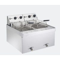 Parry NPDF3 Electric Twin Tank Countertop Fryer